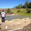 Picture taken just after the foundation was poured. This project took a total of eighteen yards of 3000 psi concrete.
